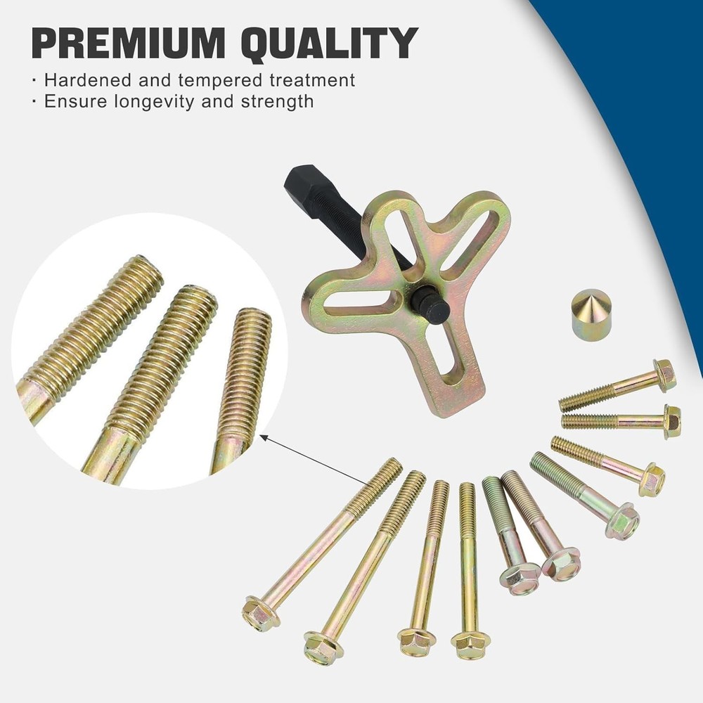 Precision Engineered 13PC Harmonic Balancer and Crankshaft Removal Tool