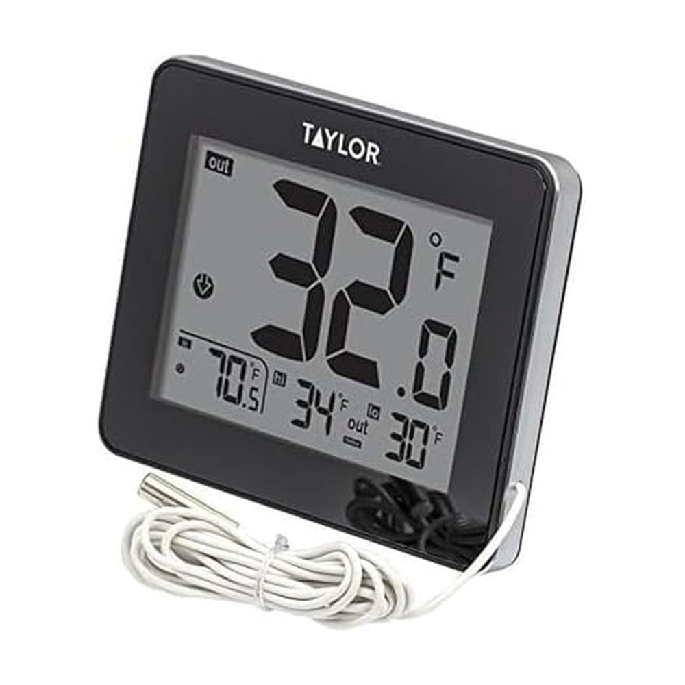 Wired Digital Indoor Outdoor Thermometer with LED Display, Wired Probe Sensor...