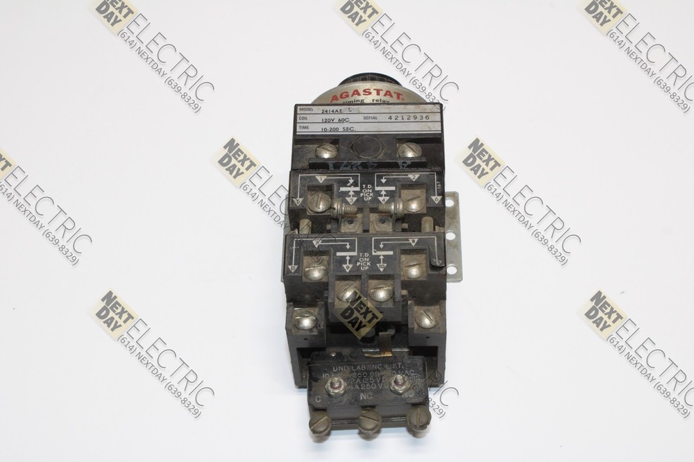 Agastat, 2414AE, 2414AEL Timer Time Delay Relay Timing