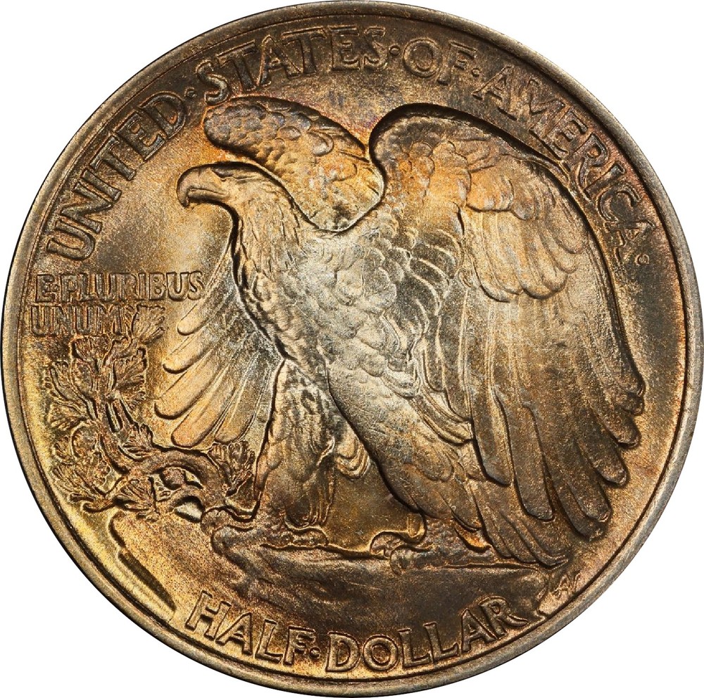 1944 MS65 Walking Liberty Half Dollar PCGS 44813585