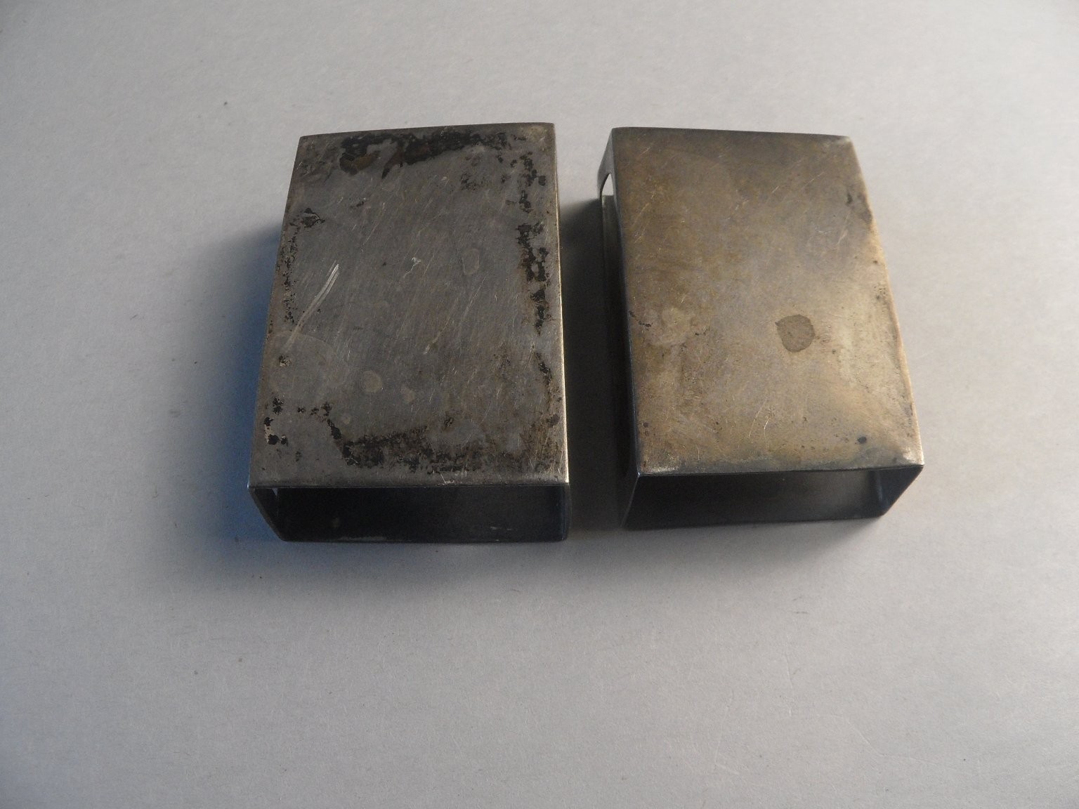 Vintage Sterling Silver Matchbox Covers 2-Piece Set Art Deco 21.7g