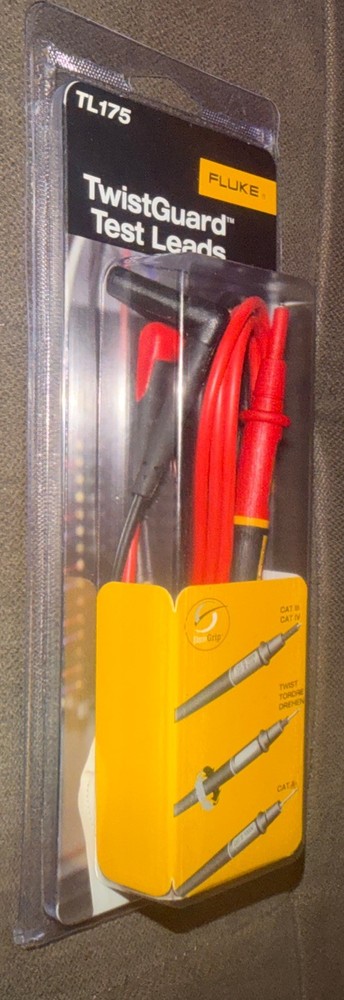 Fluke TI175 Twistguard Test Leads Universal Input Plugs🔌 Extendable Tip Shroud