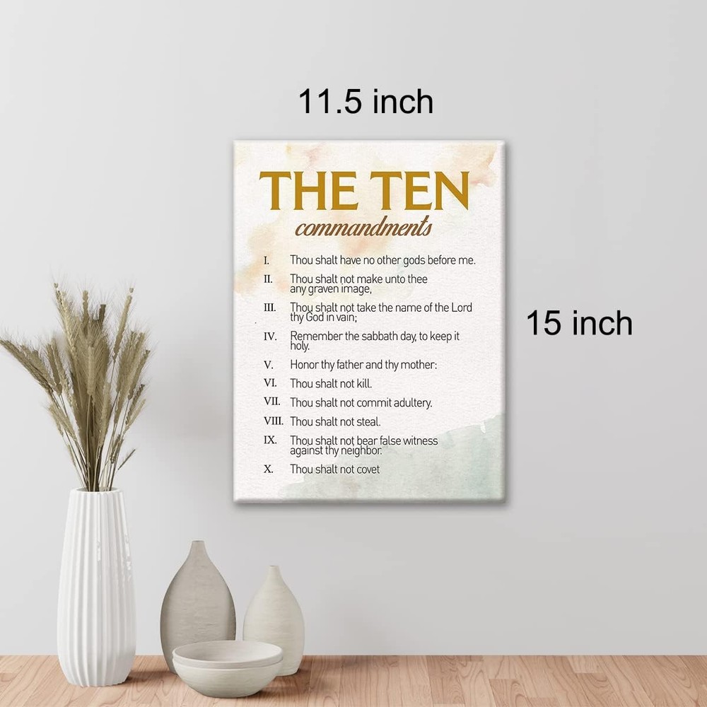 YeleY Inspirational 10 Commandments Print Ten Commandment Paintings TEN
