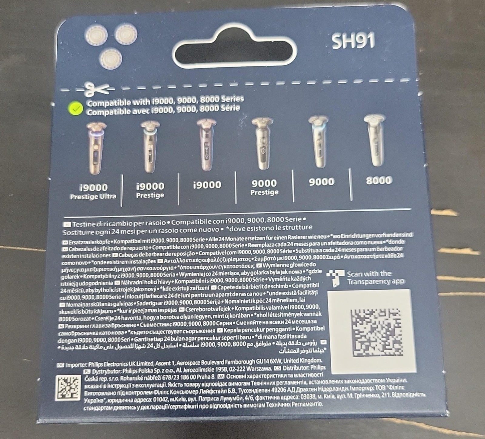 Philips Norelco Genuine SH91/50 Replacement Shaving Heads New