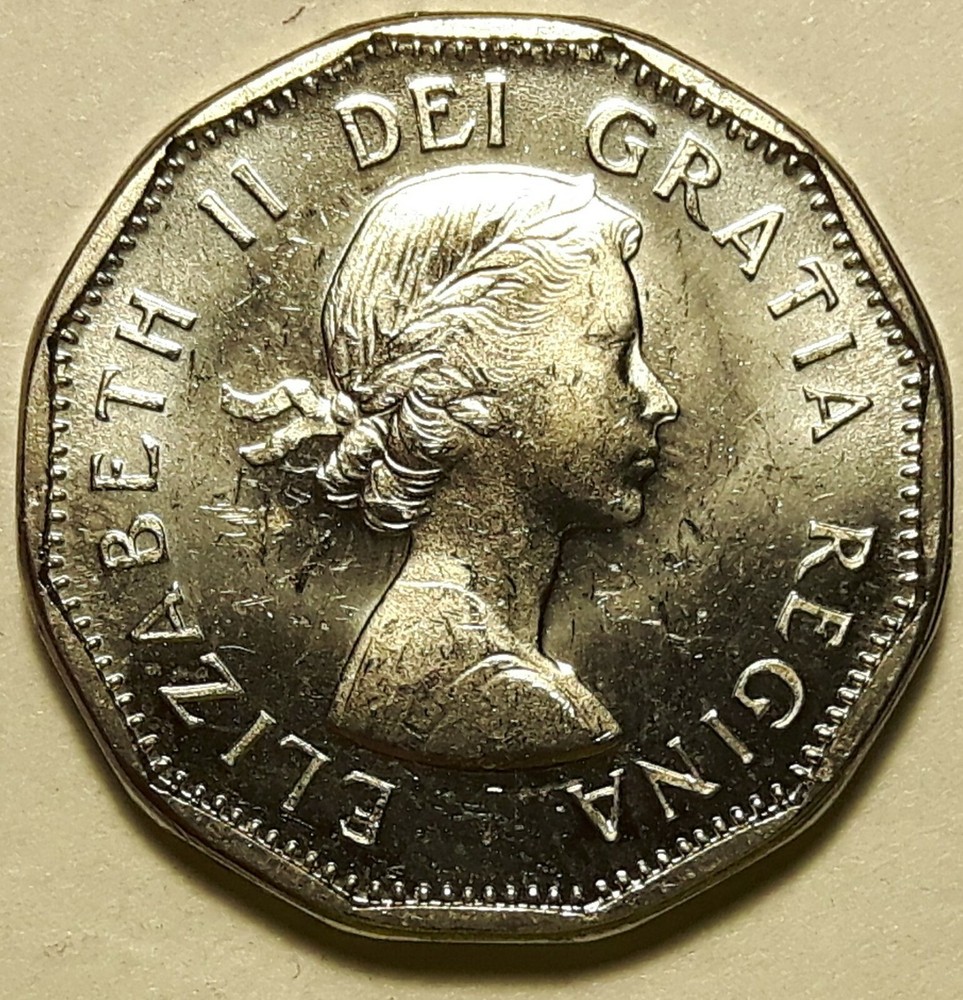 1962 CANADA 5 Cent Nickel Uncirculated Coin From Mint Roll UNC