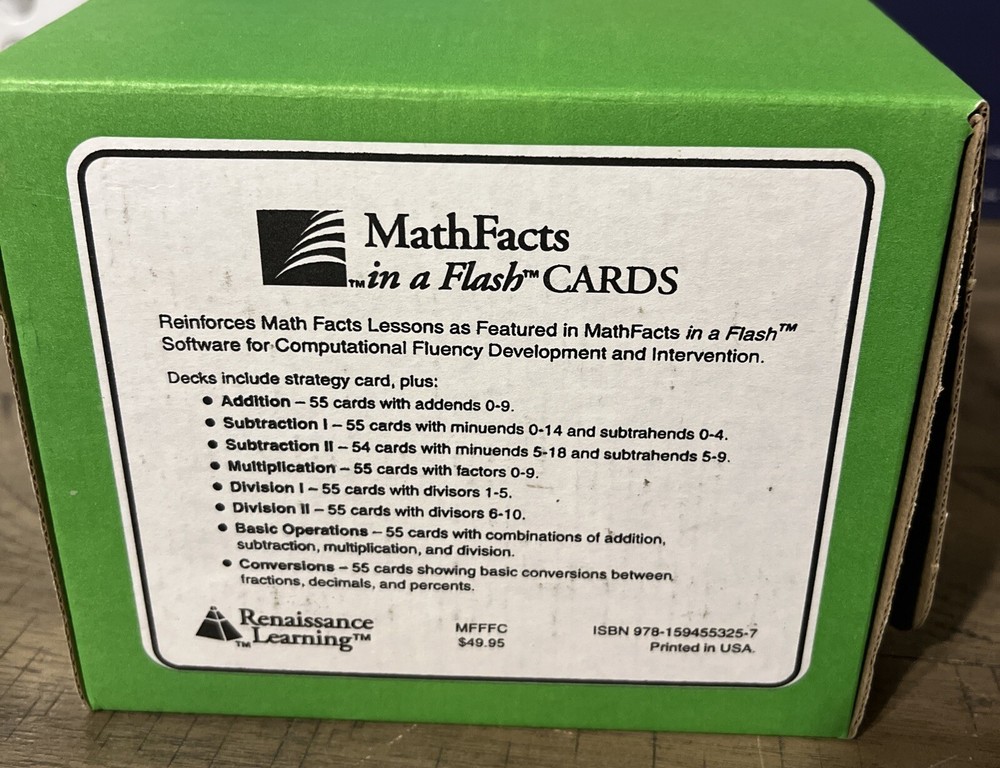 Renaissance Learning MathFacts in a Flash Cards