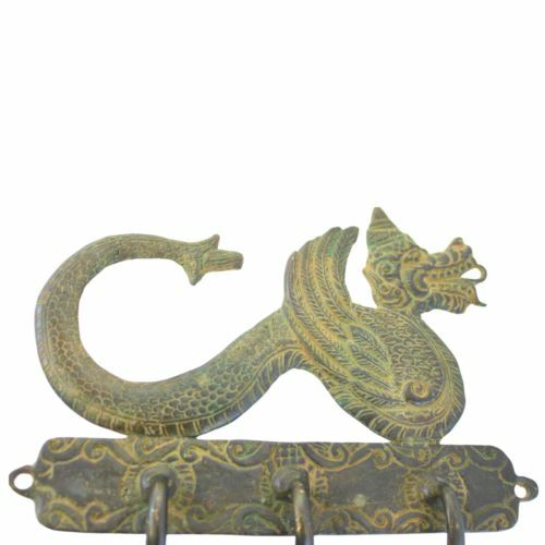 Dragon Naga Busuki Wall Hook hanger Cast Verdigris Solid Bronze Balinese Art