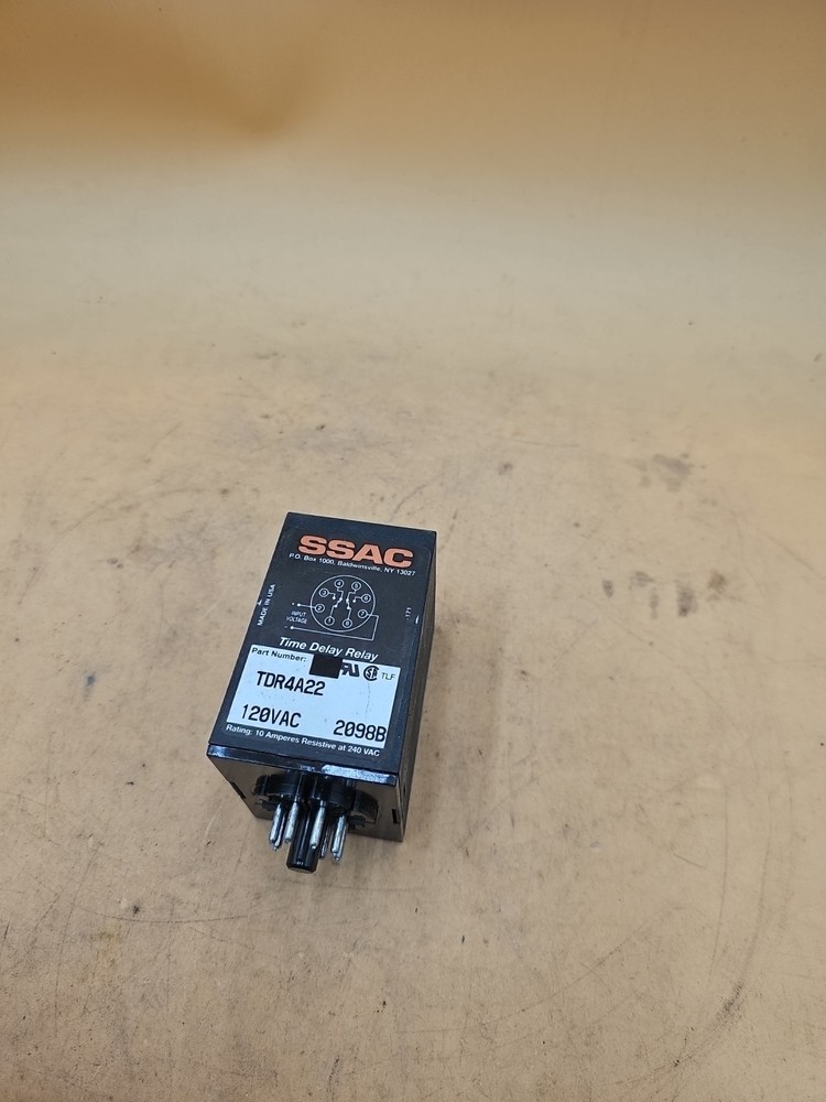 SSAC TDR4A22 Time Delay Relay. 120VAC