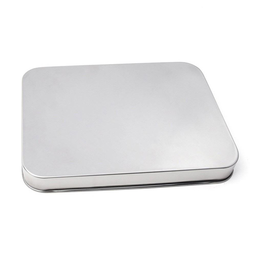 10 Inch Stainless Steel Bakeware Rectangular Rice Noodles Plate