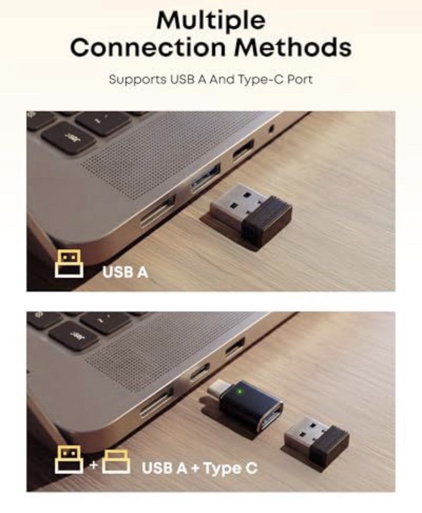 GHAZ Foldable Wireless Keyboard and Mouse Bundle, USB-C, Portable, QWERTY, Black