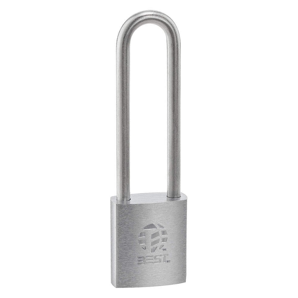 BEST 41B782L Padlock, 7/8 in,Rectangle,Silver 45CK10