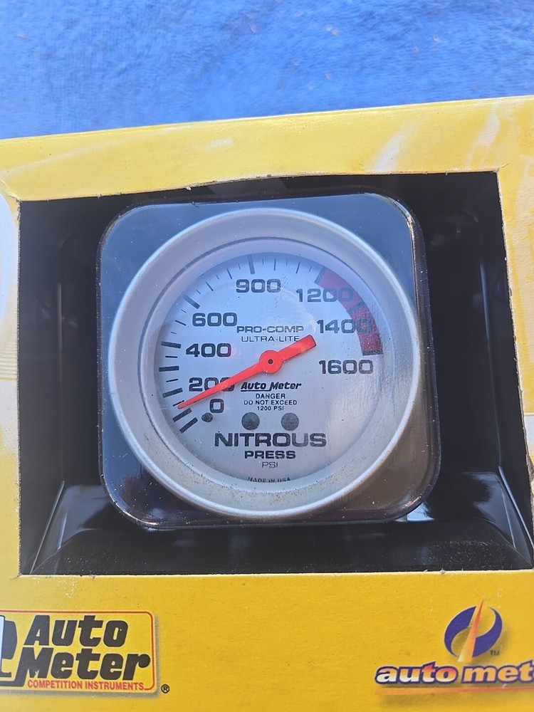 Autometer Nitrous Gauge 0-1600 PSI