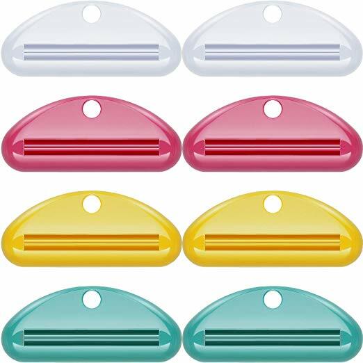 8-Piece Tube Squeezer Dispenser Set - Toothpaste Holder Roller, Bathroom Extract