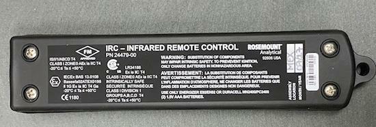 ROSEMOUNT 24479-00 INFRARED REMOTE CONTROL FOR 5081 ANALYZER