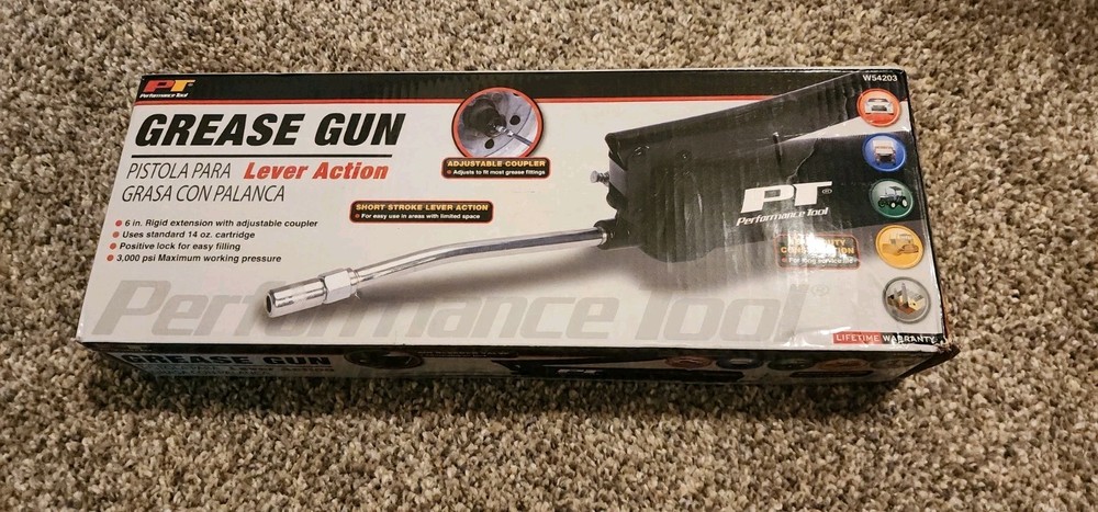 Performance Tool grease gun lever action