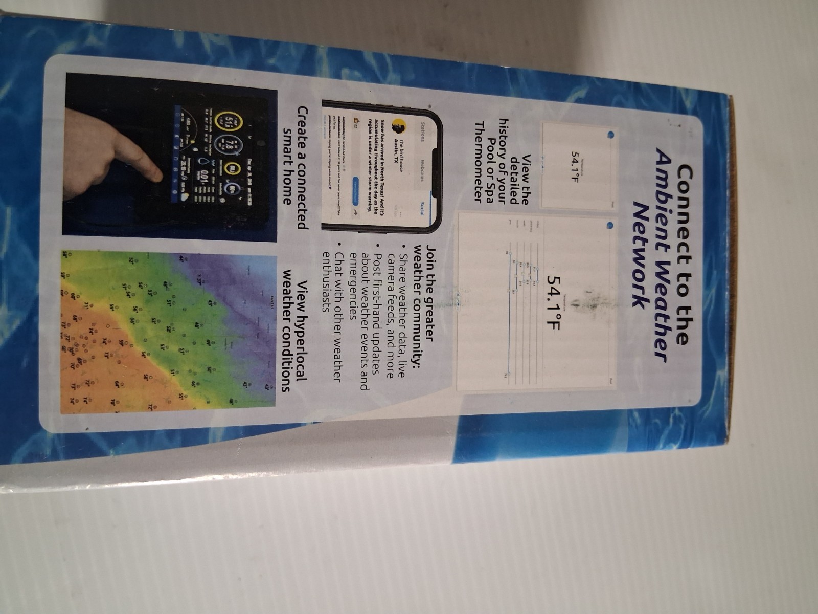 Ambient Weather WH31PF Wireless Floating Pool & Spa Thermometer for ws-2000