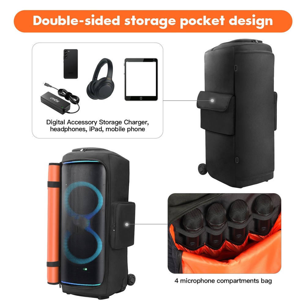 Multi-Function Protective Bag For PARTYBOX 720 Bluetooth Speaker Storage Case
