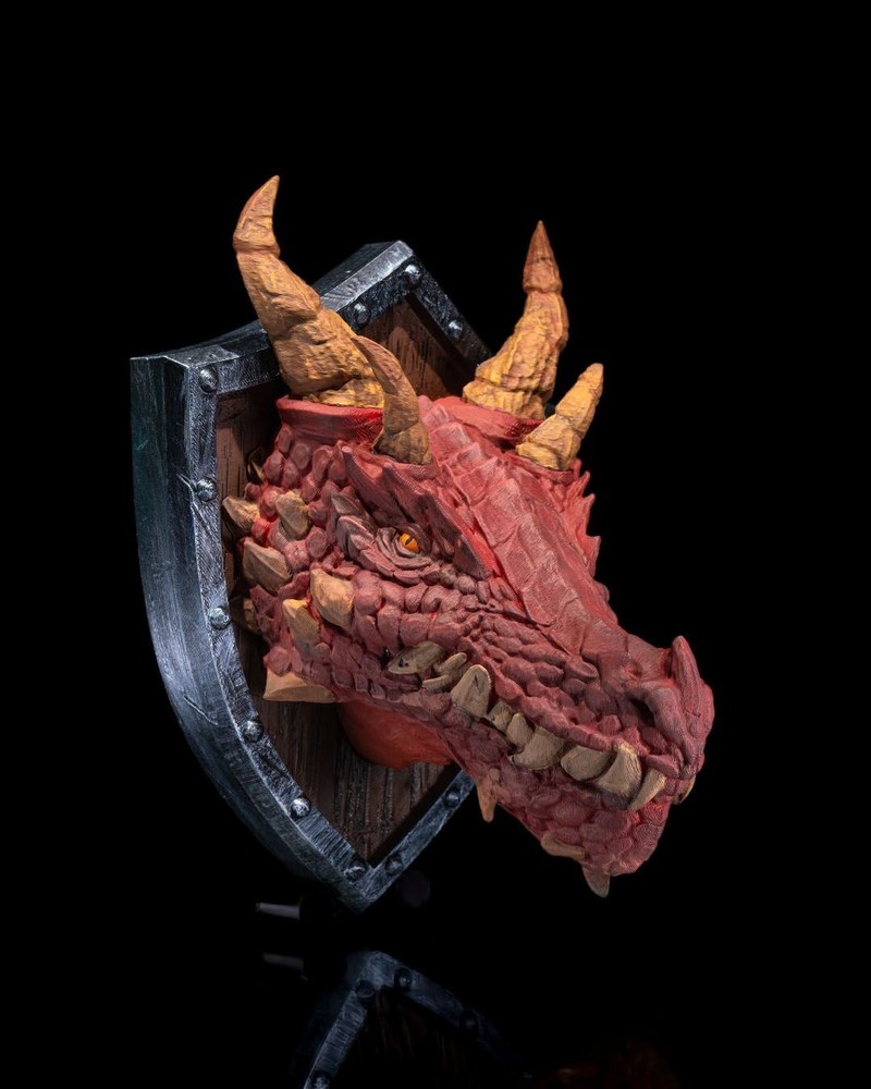 True Dragon Trophy Wallmount - 3D Printed