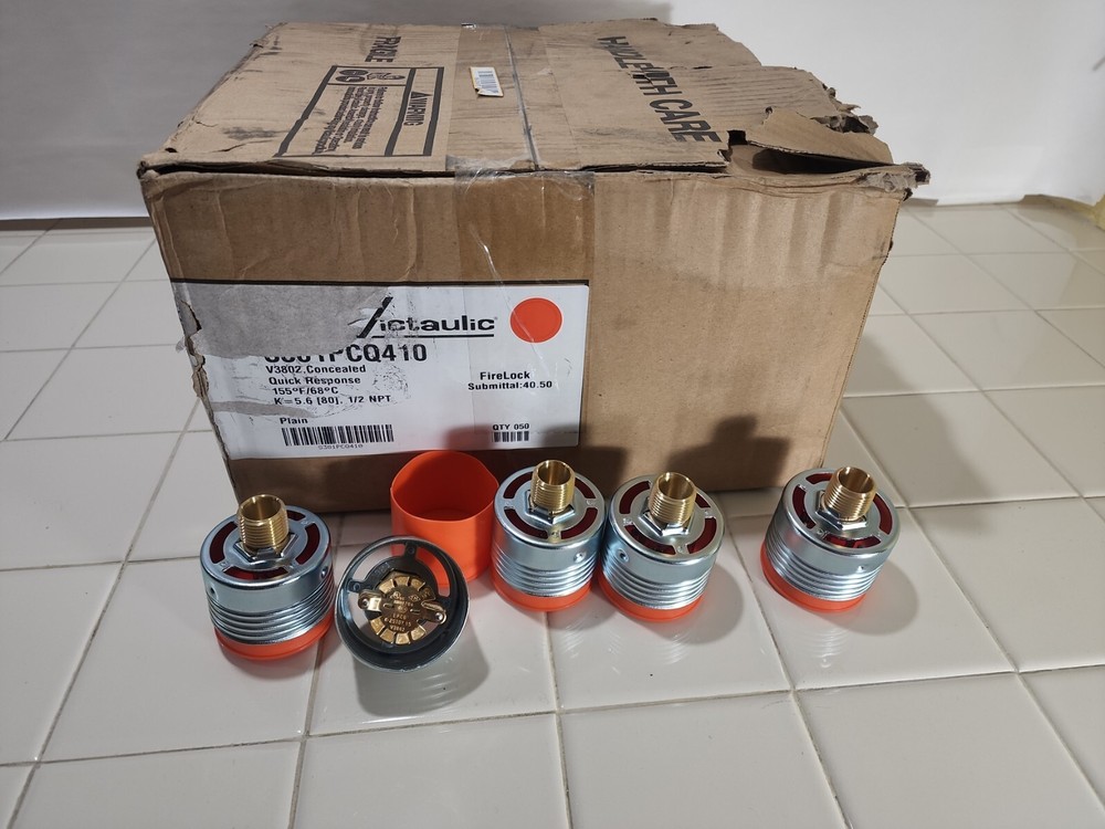 5 Pk Victaulic V3802 Fire Lock Automatic Sprinkler Head Quick Response Concealed