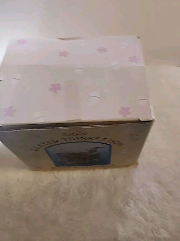 Bunny with Cabbage - Resin Easter Trinket Box With Original Box