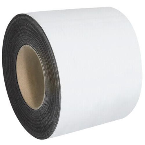 4" x 100' Warehouse Labels, White Magnetic Rolls (Single)