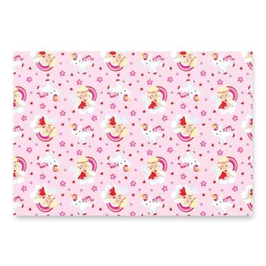Pink cloud and rainbow Wrapping paper sheets