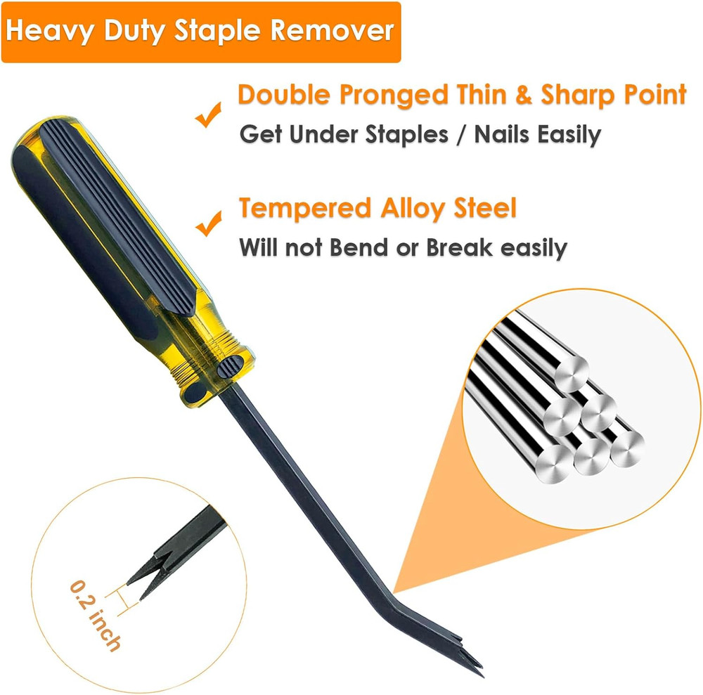 Upholstery Staple Remover - Staple Puller, Upholstery Tools Tack Lifter with Dou