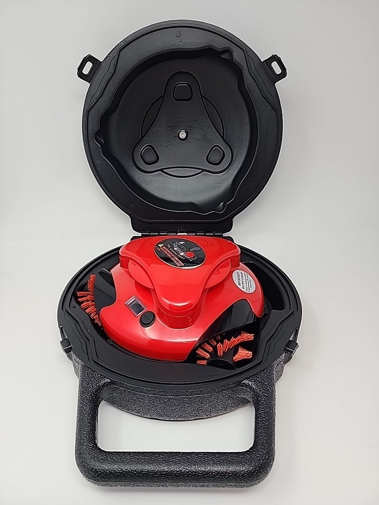 Grillbot Automatic Grill Cleaning Robot Red Nylon + Case New Open Box