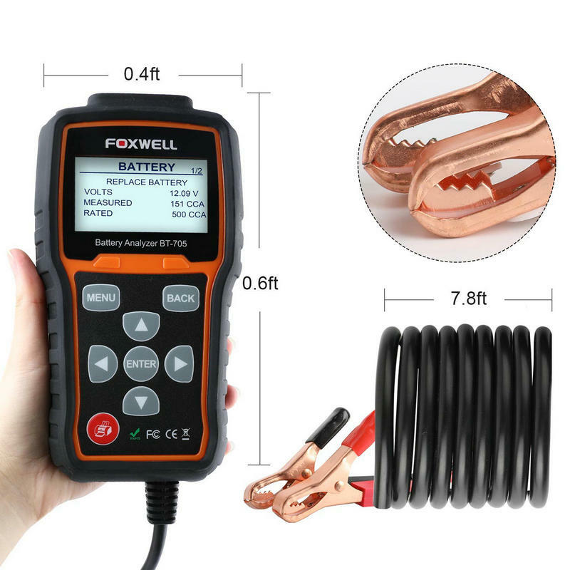 Foxwell BT705 Car Battery Load Tester & Charging System Analyzer 100-2000 CCA