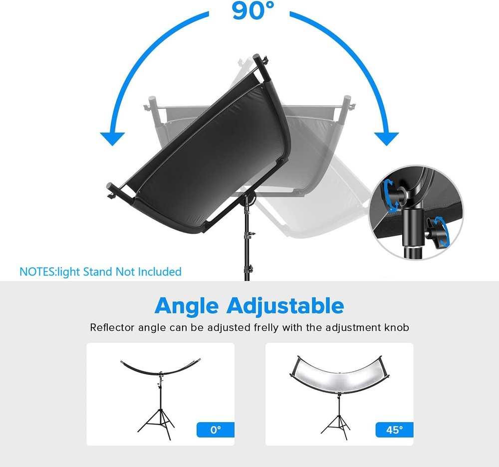 Selens 4 in1 U Shape Curved Light Studio Reflector Portrait Diffuser Photography