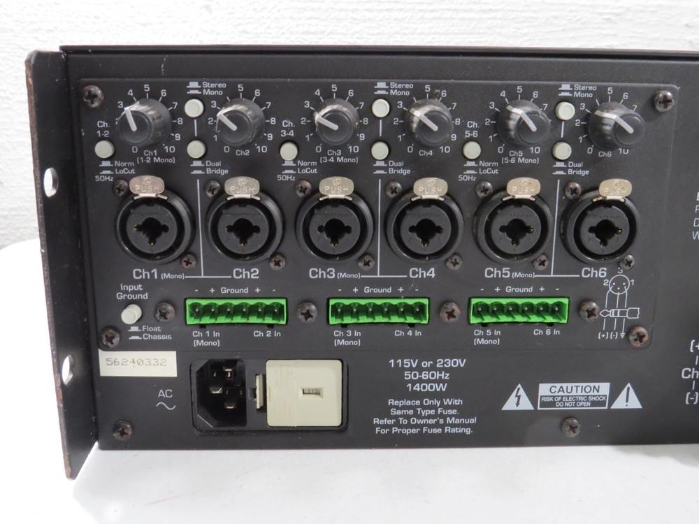 Ashly Powerflex 6250 Six Channel Amplifier