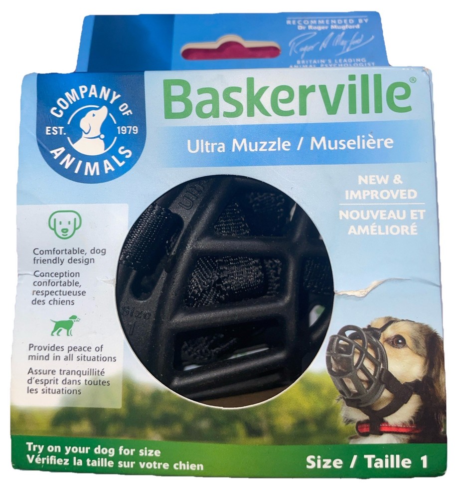 Baskerville Ultra Muzzle Size 1 Dog Comfortable Improved Muzzle New in Box Small