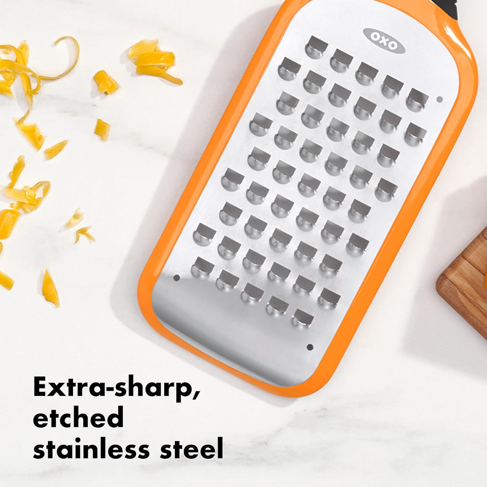 Good Grips Etched Coarse Grater, Orange