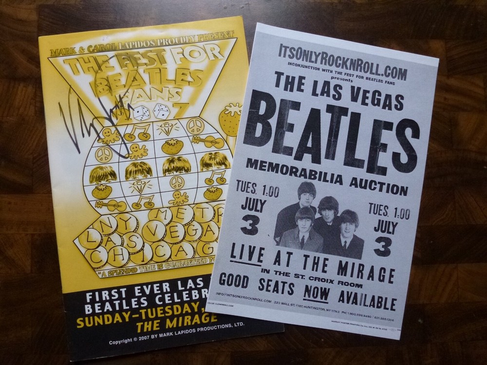 VICTOR SPINETTI Hand Signed Program from Beatles Fest   Bonus Catalog  BONUS DVD