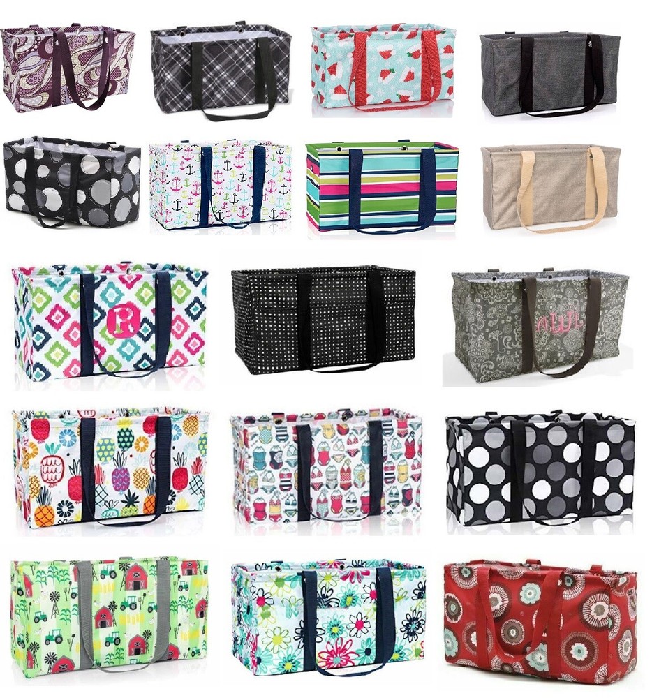 ED   Medium Large Utility tote Beach Picnic Laundry Basket Storage Bag
