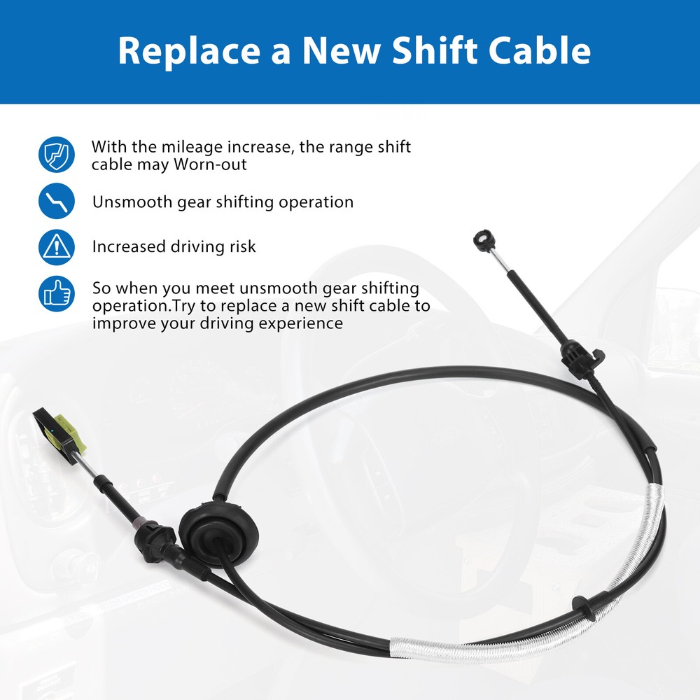 YC2Z7E395AC Automatic Transmission Shift Cable for Ford E150 E250 E350 1997-2004