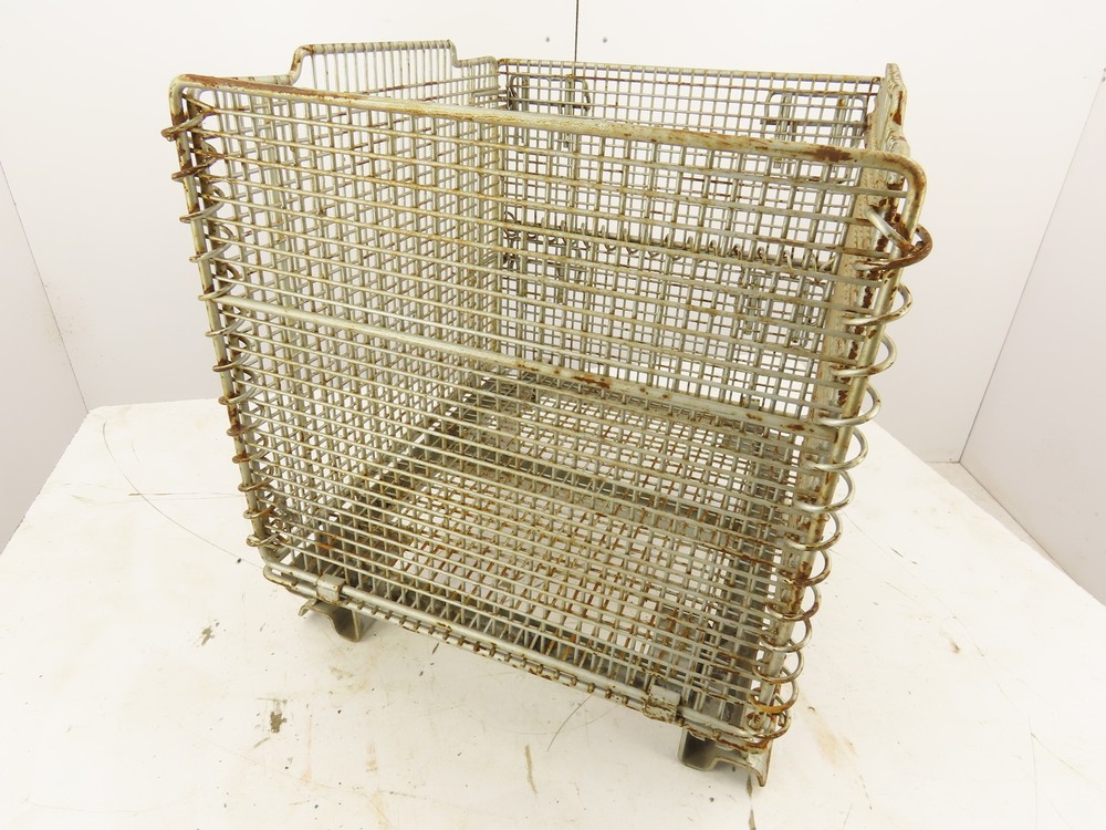 Miniature Collapsible Folding Stackable Industrial Wire Baskets 18"x20"x16"