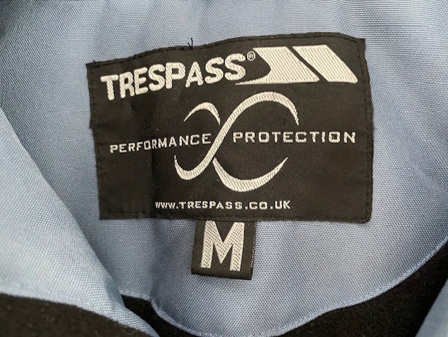 Trespass Ski Jacket Mens Teens Size Medium Blue