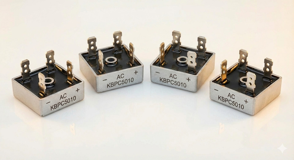 4x KBPC5010 50A 1000V Bridge Rectifier Single Phase Metal Case Diode