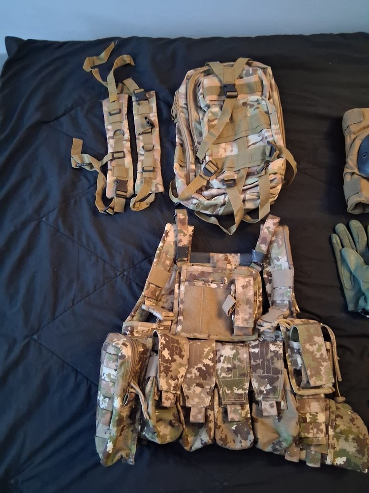 Miscellaneous Military Gear Chest Rig + Extras