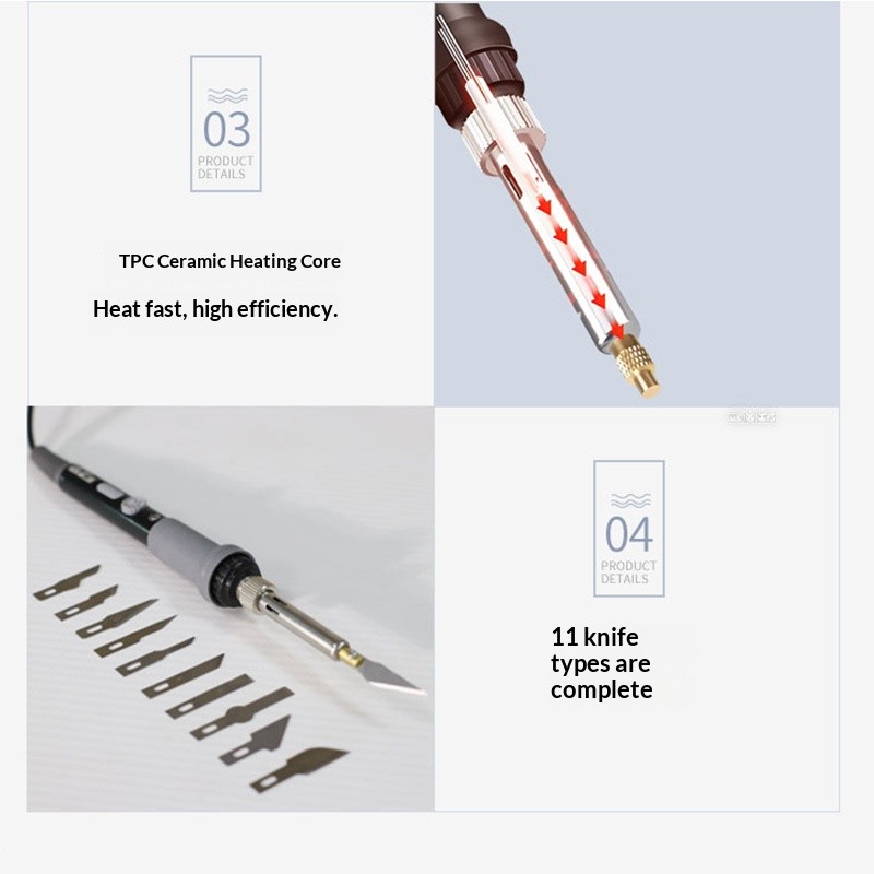 Multi-purpose electric knife cutting kit includes thermal cutter 12pcs/set