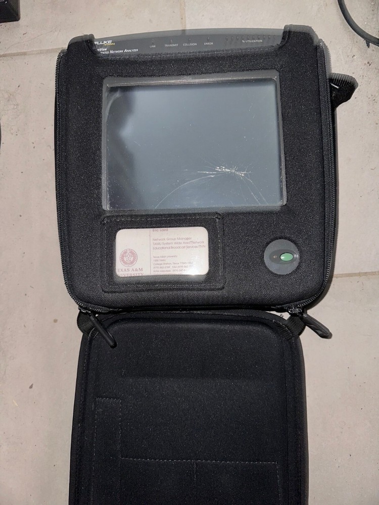 FLUKE OPTIVIEW ETHERNET PRO NETWORK ANALYZER Untested Cracked Screen