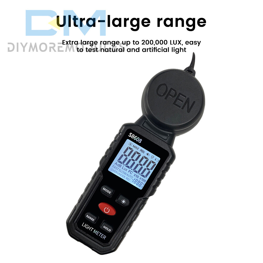 Handheld Digital Light Lux Meter Illuminometer Luminometer Photometer 200000Lux