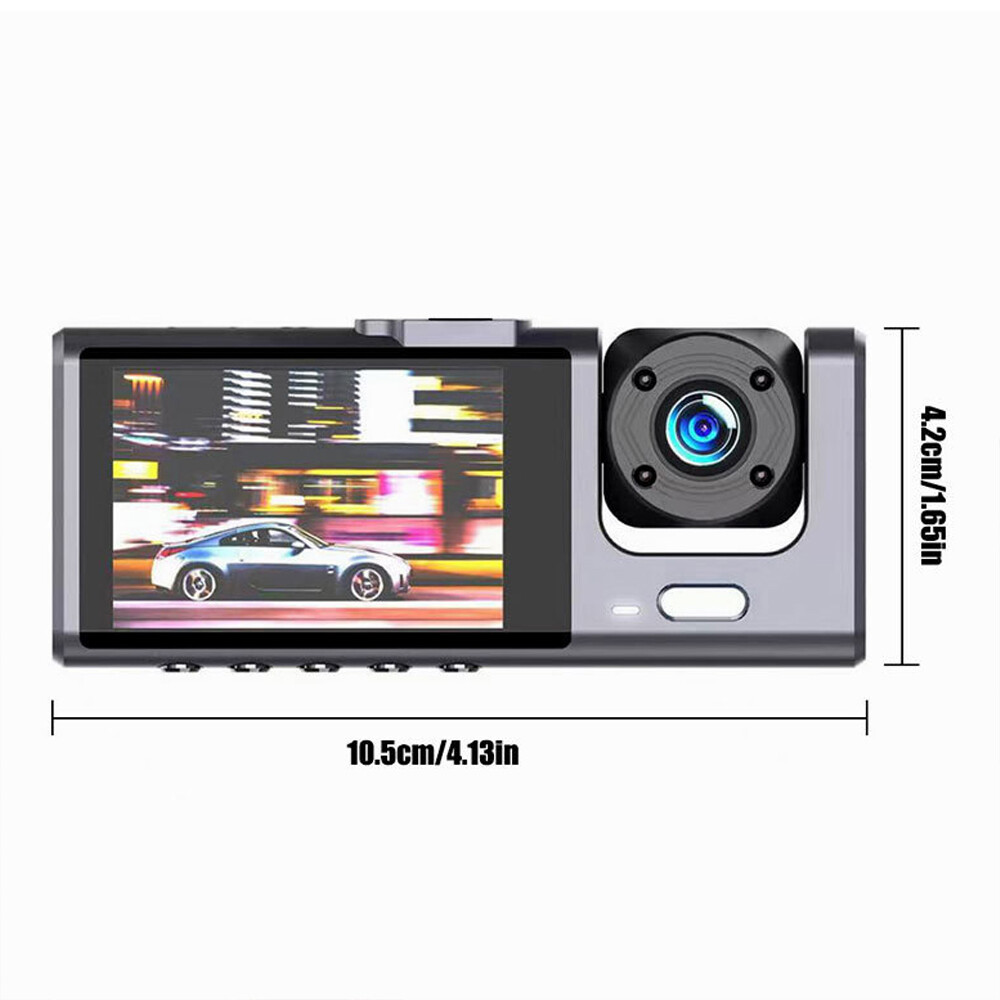 32GB Dash Cam for Car Security Camera Front & Rear & Inside Vehicle Dash Camera
