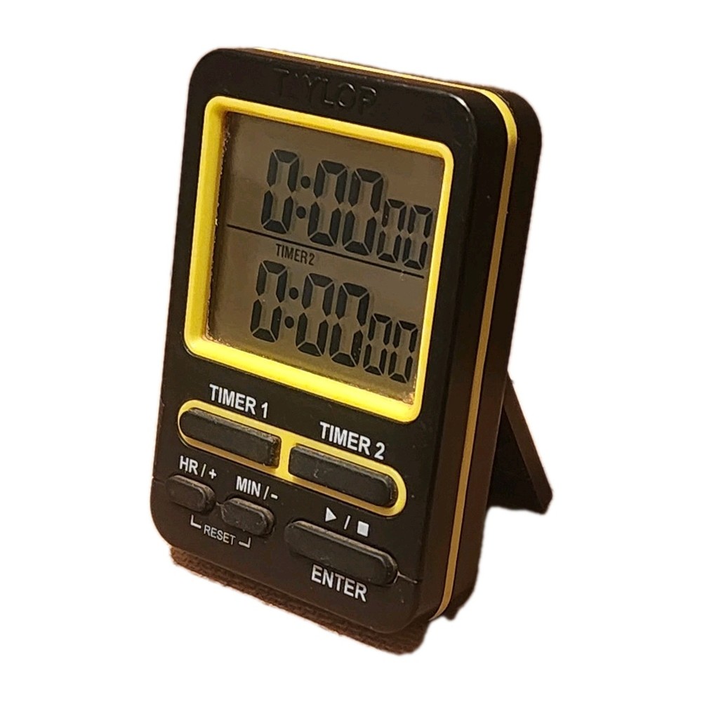 Taylor 5880 Dual Event Digital Timer with Clock -Cooking Kitchen Timer Free Ship