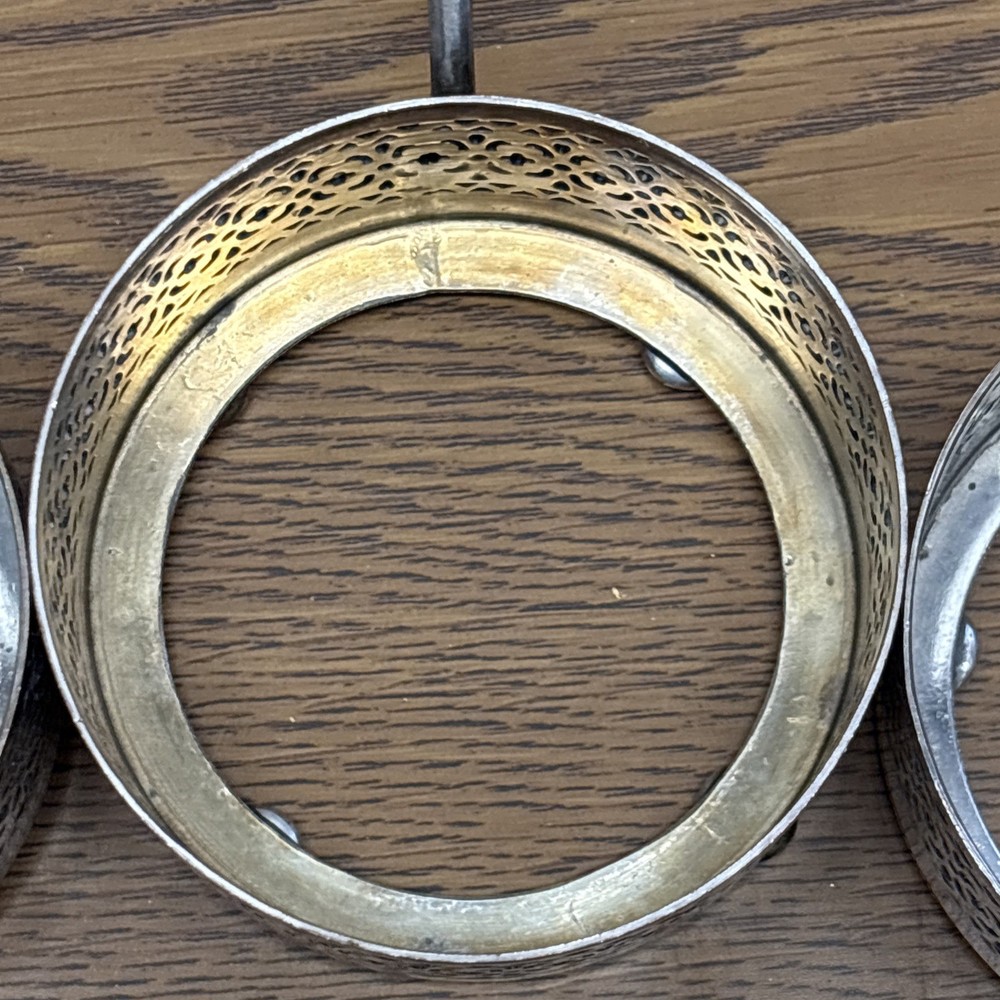 Antique 6 E.G. Webster & Son 1900s Silver Plate Ramkin Springer Austria Holders