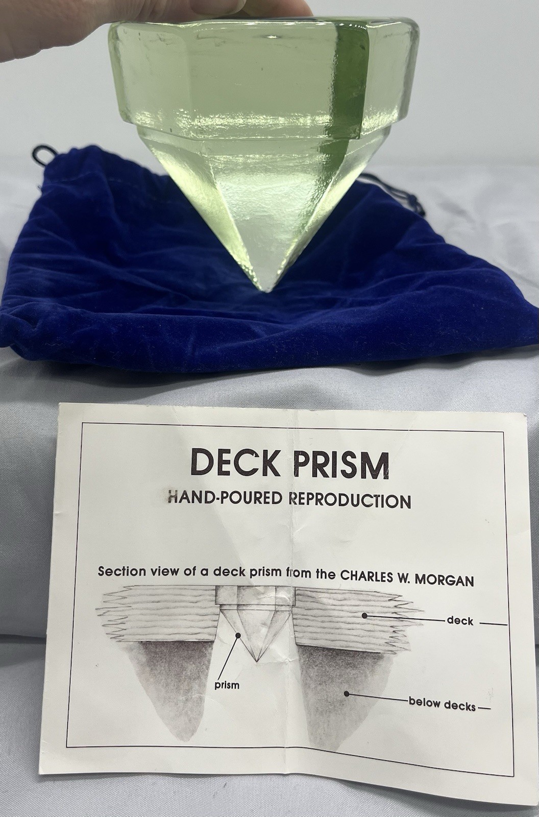 Mystic Seaport Charles W Morgan Ship Deck Prism Hand Poured Reproduction Green