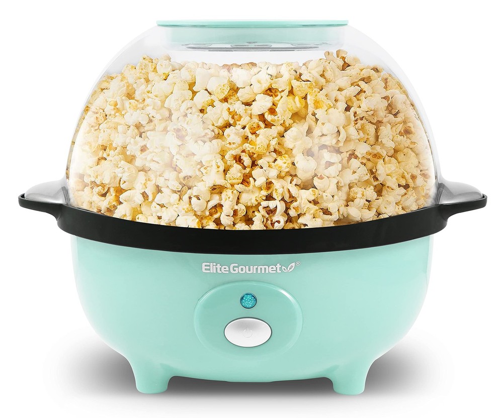 Elite Gourmet EPM330M Automatic Stirring 12-cup Popcorn Maker 3-Quart, Mint