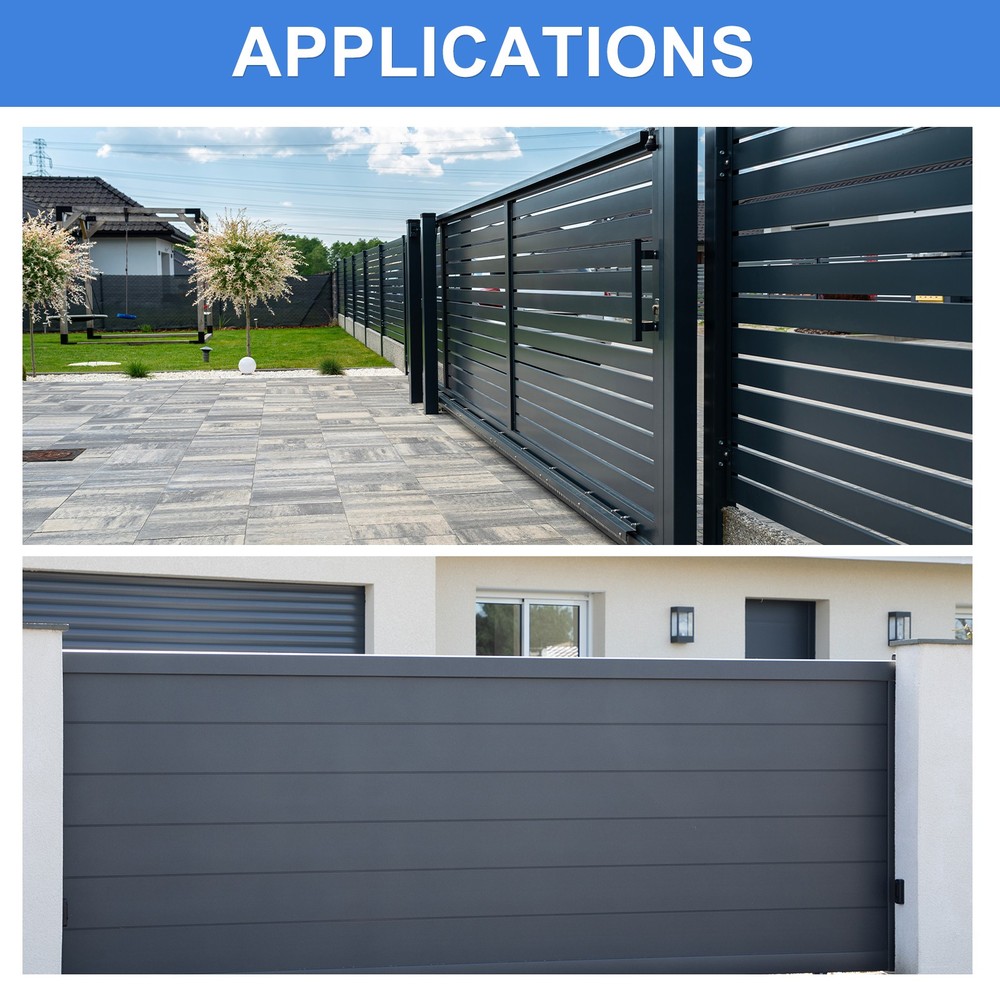 2Pcs Slide Gate Guide Roller 2" Nylon Gate Support Rollers with Bracket, White