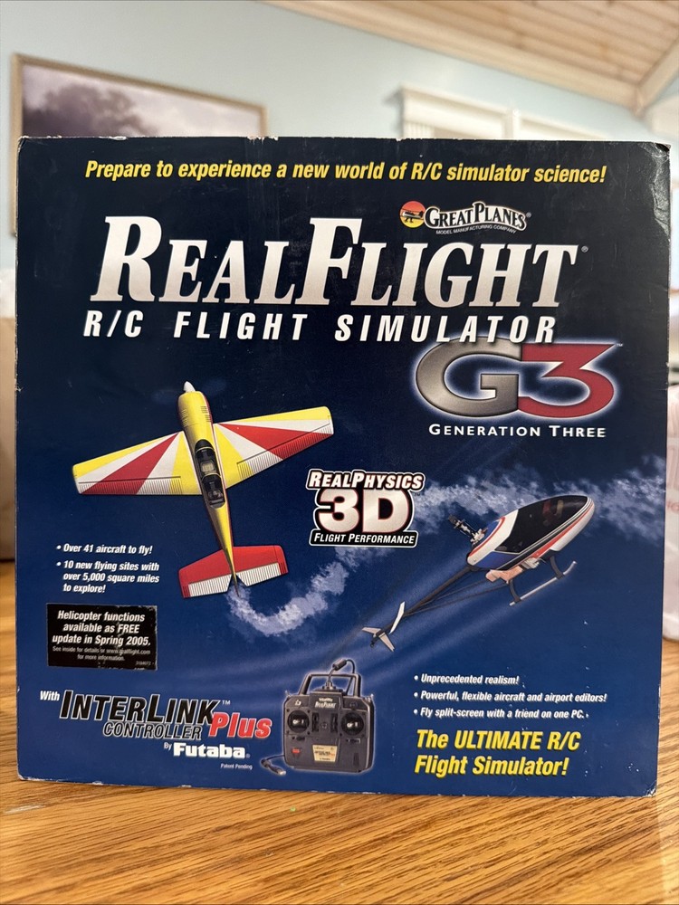 RealFlight R/C flight simulator G3 Interlink controller Plus by Futaba 3D